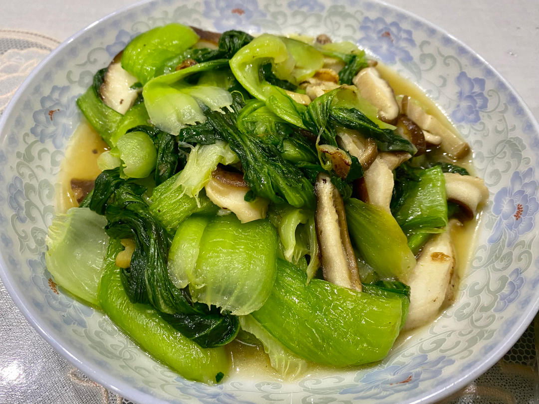 素炒香菇油菜(素菜)