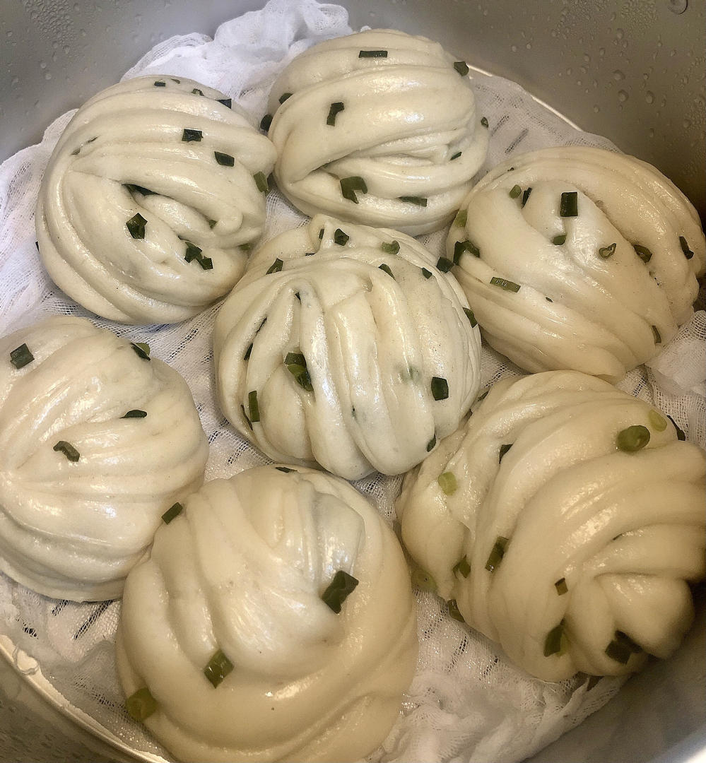 葱油花卷，一根筷子卷出漂亮的造型