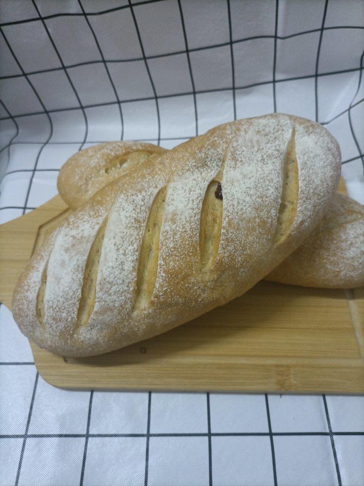 全麦蔓越莓乳酪软欧（附法国老面配方）