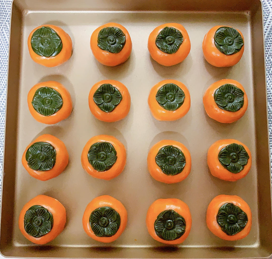 全网独家（原创）柿柿如意—广式金沙奶黄月饼（内附视频做法）