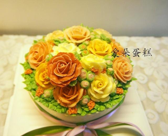 朵妈的韩式裱花蛋糕的做法