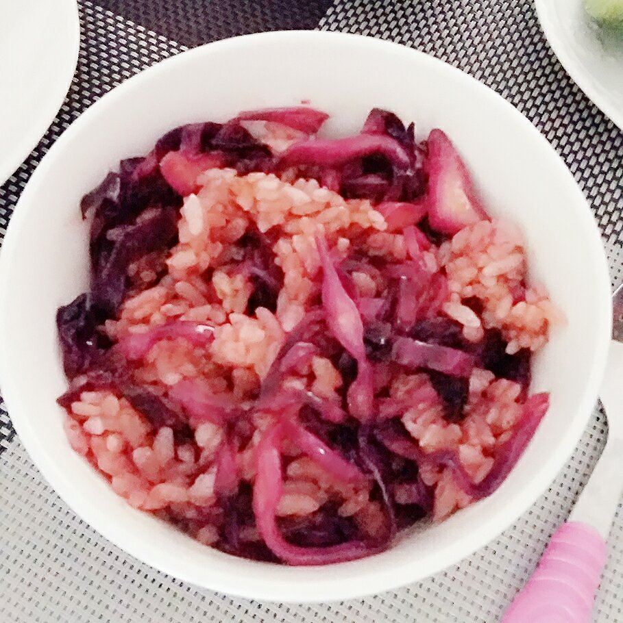 紫甘蓝炒饭