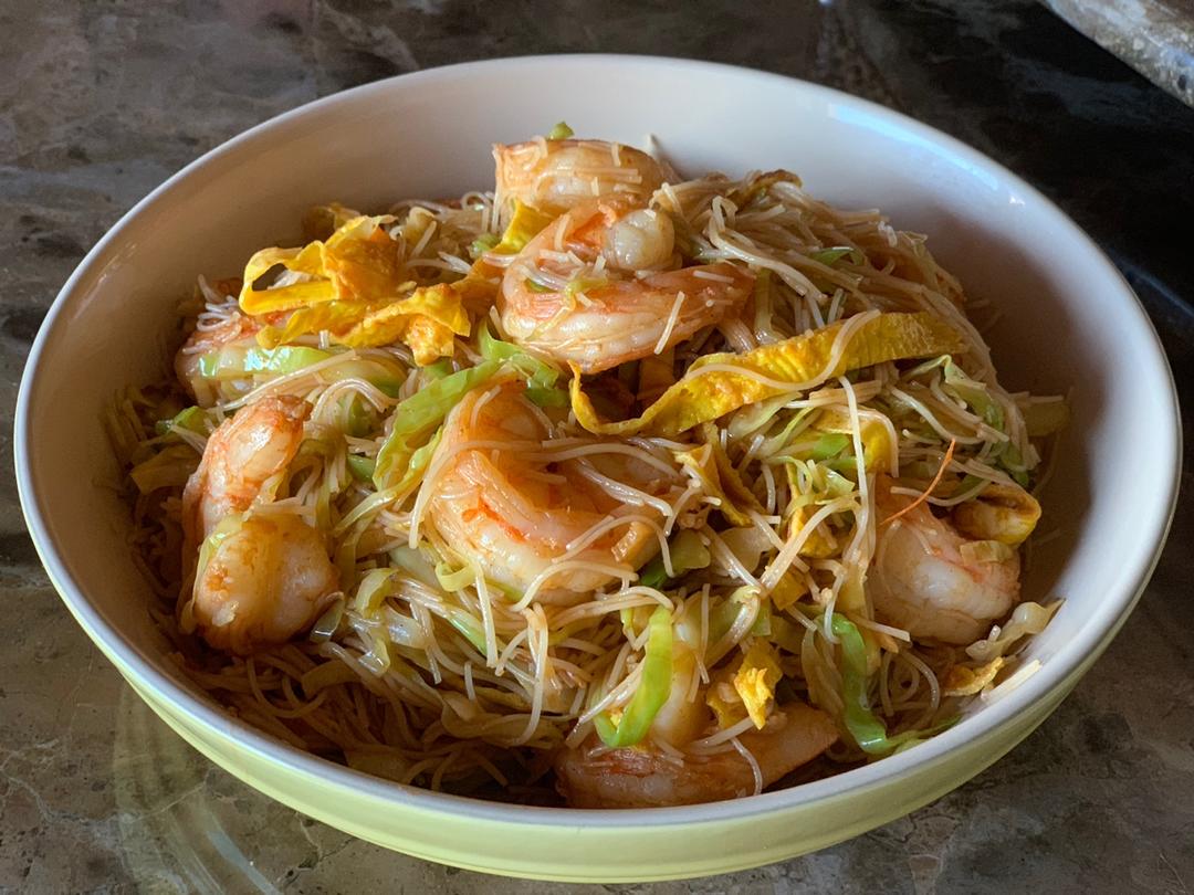 lynn-好吃不长胖做的虾仁炒米粉