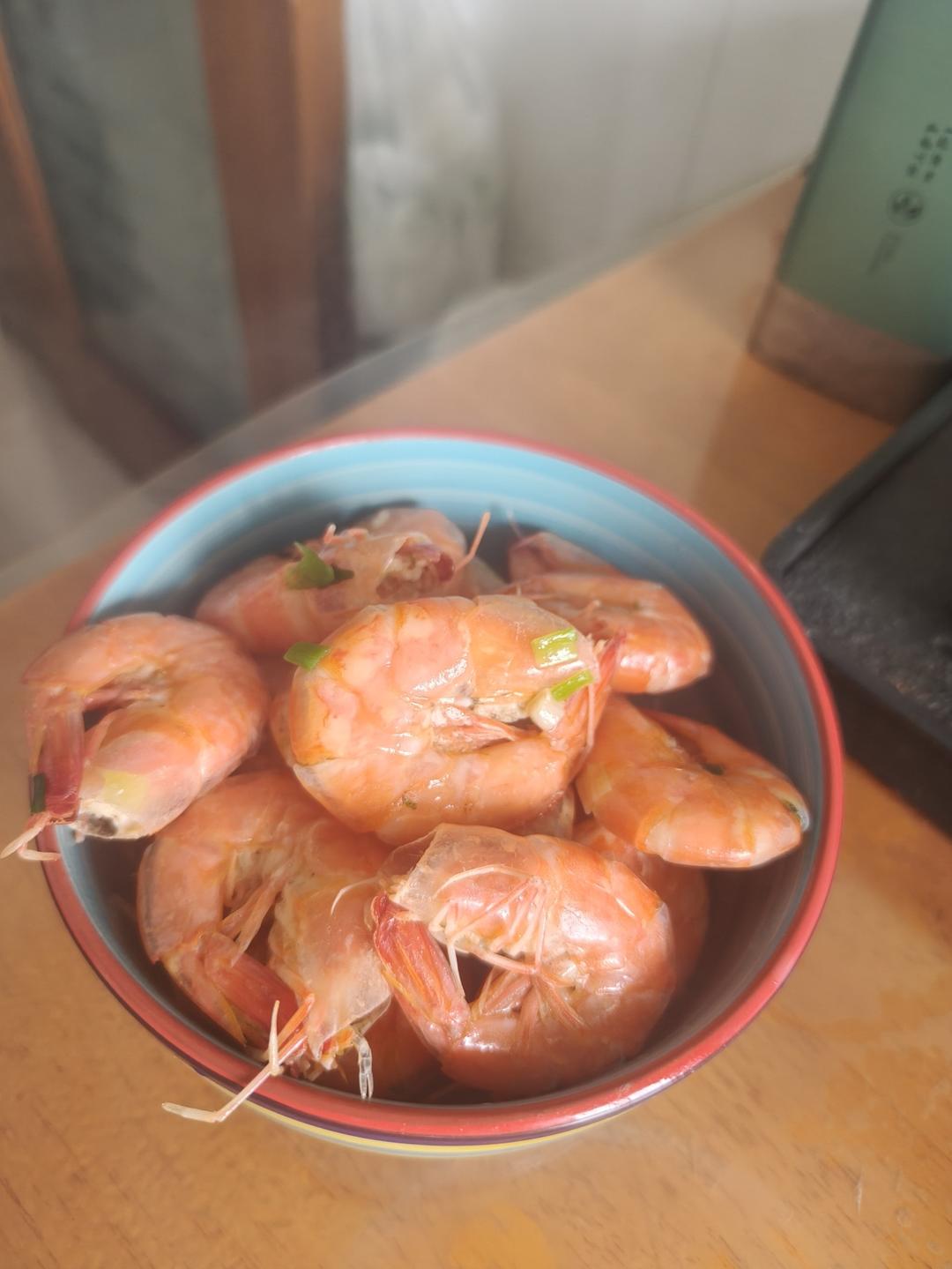 葱烧基围虾