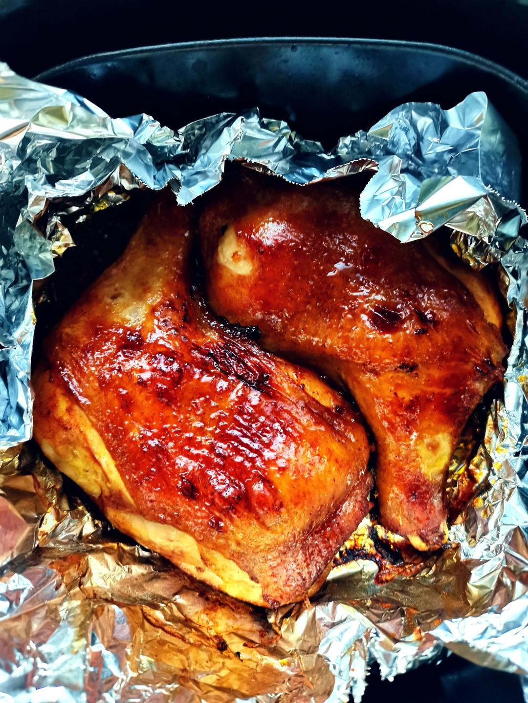 鲜嫩多汁～好吃到舔手指的蜜汁烤鸡腿