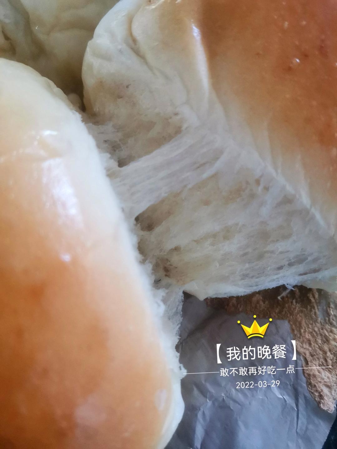 🥛超简单快手，柔软拉丝，一次发酵，牛奶小餐包