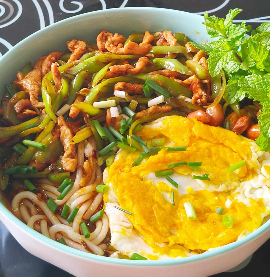 低卡青椒鸡丝米线(鸡胸肉)