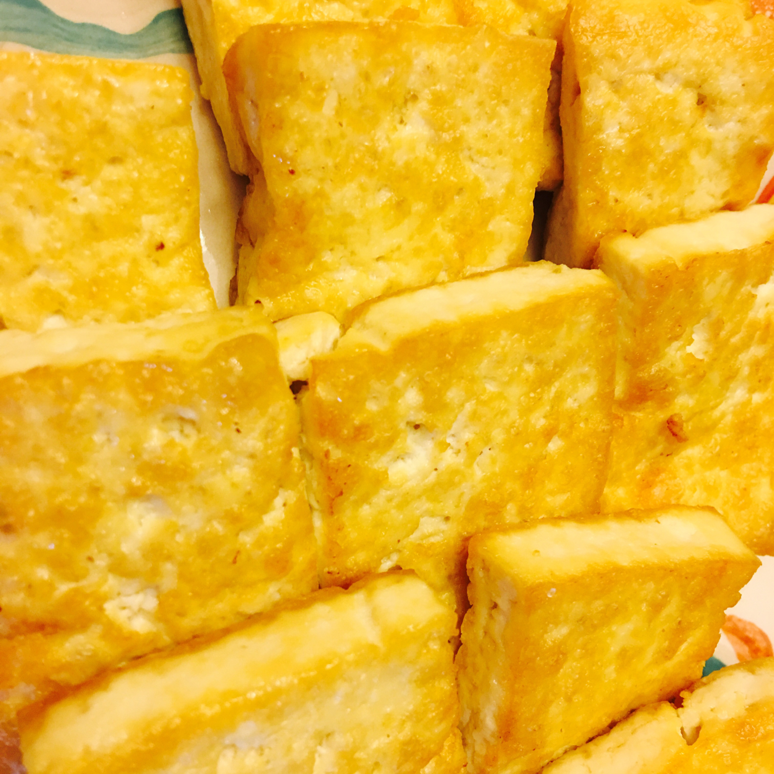 盐煎老豆腐（蘸酱油）