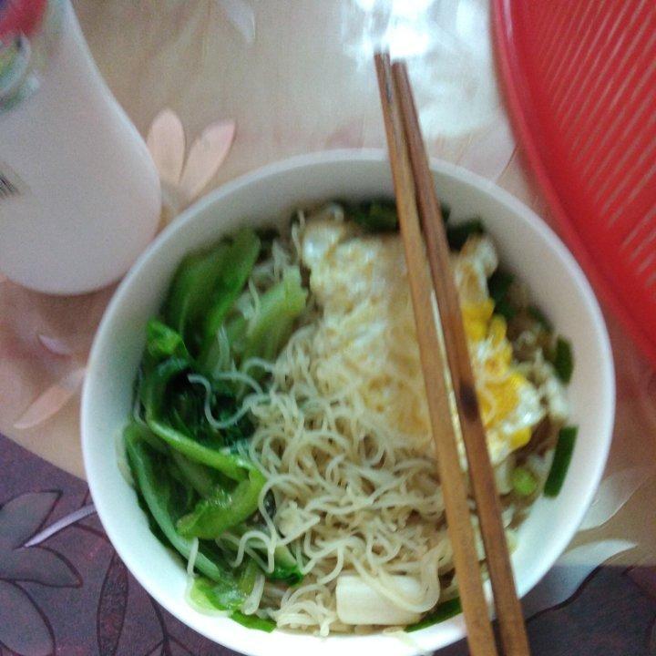 快手早餐-酱汤面，汤都喝光