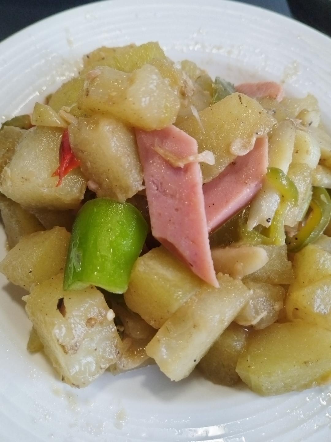 冬瓜炒火腿肠