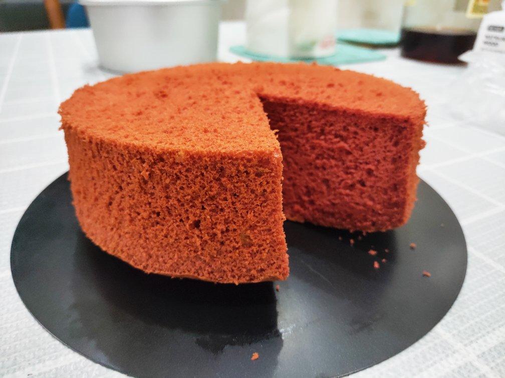 红丝绒戚风蛋糕（6寸，两蛋）