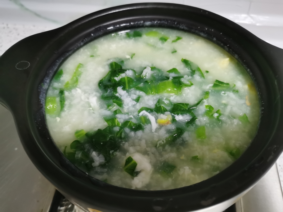 咸蛋芥菜砂锅粥的做法
