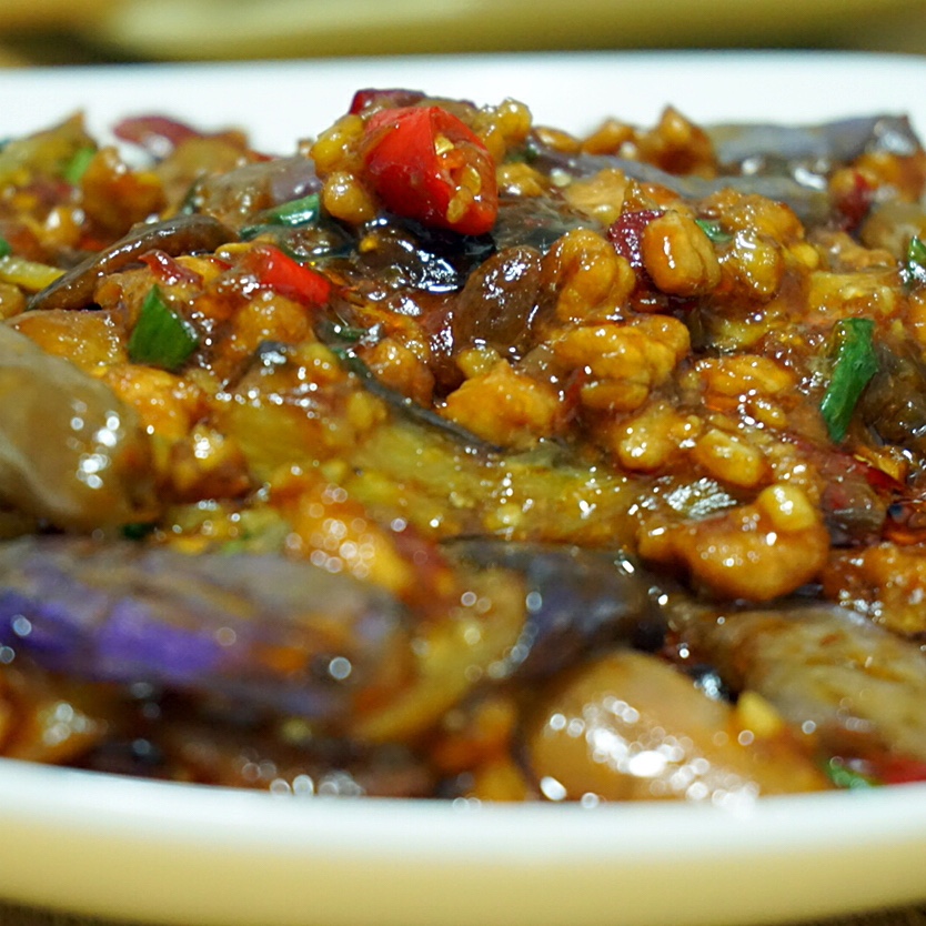 红烧肉沫茄子