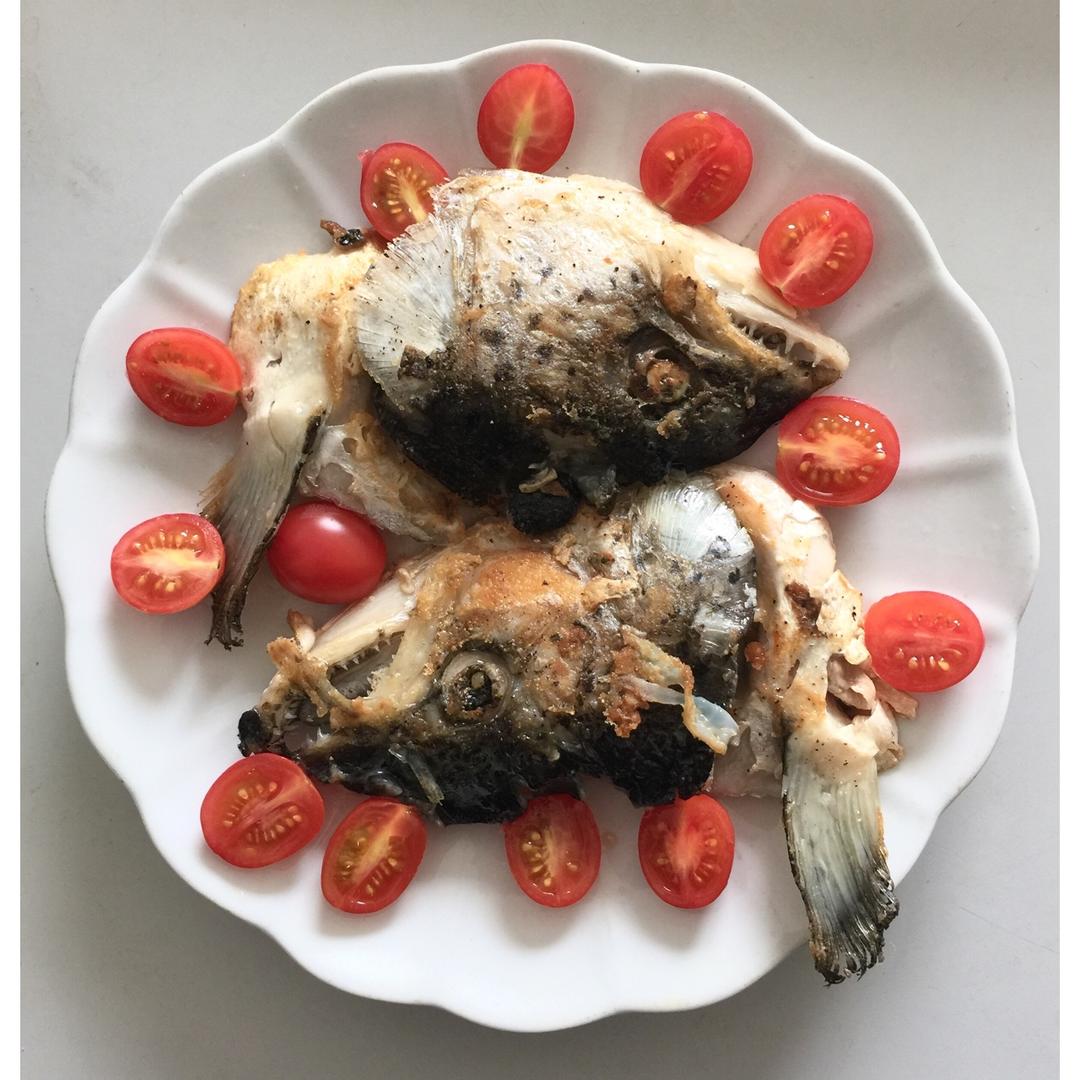 香煎三文鱼头