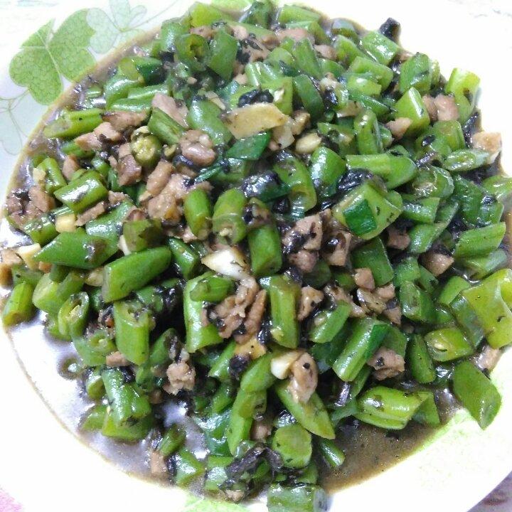 榄菜肉末四季豆
