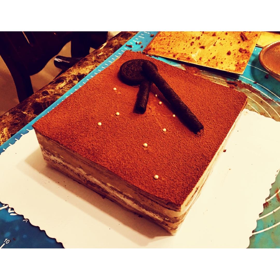 山猪licklick做的巧克力方形慕斯蛋糕