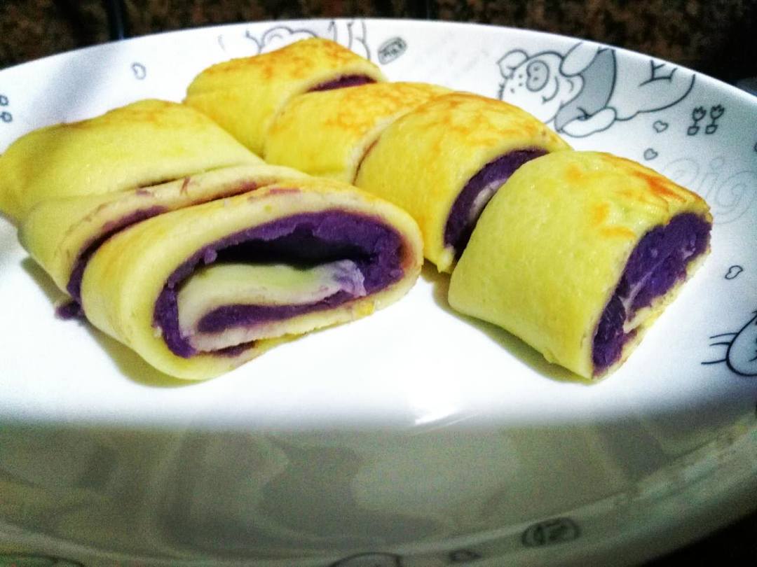 紫薯鸡蛋卷