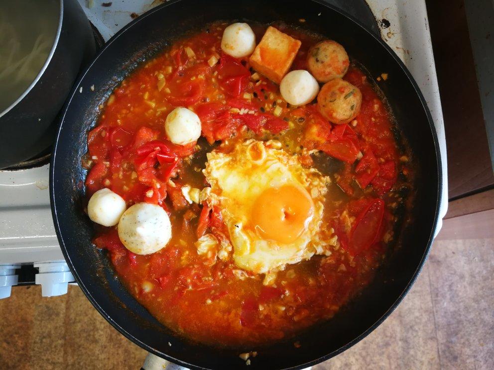 最家常的普通汤面——西红柿鸡蛋龙须面