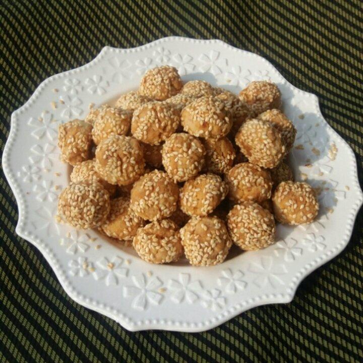 风儿你轻轻吹做的开口笑(烤箱版)