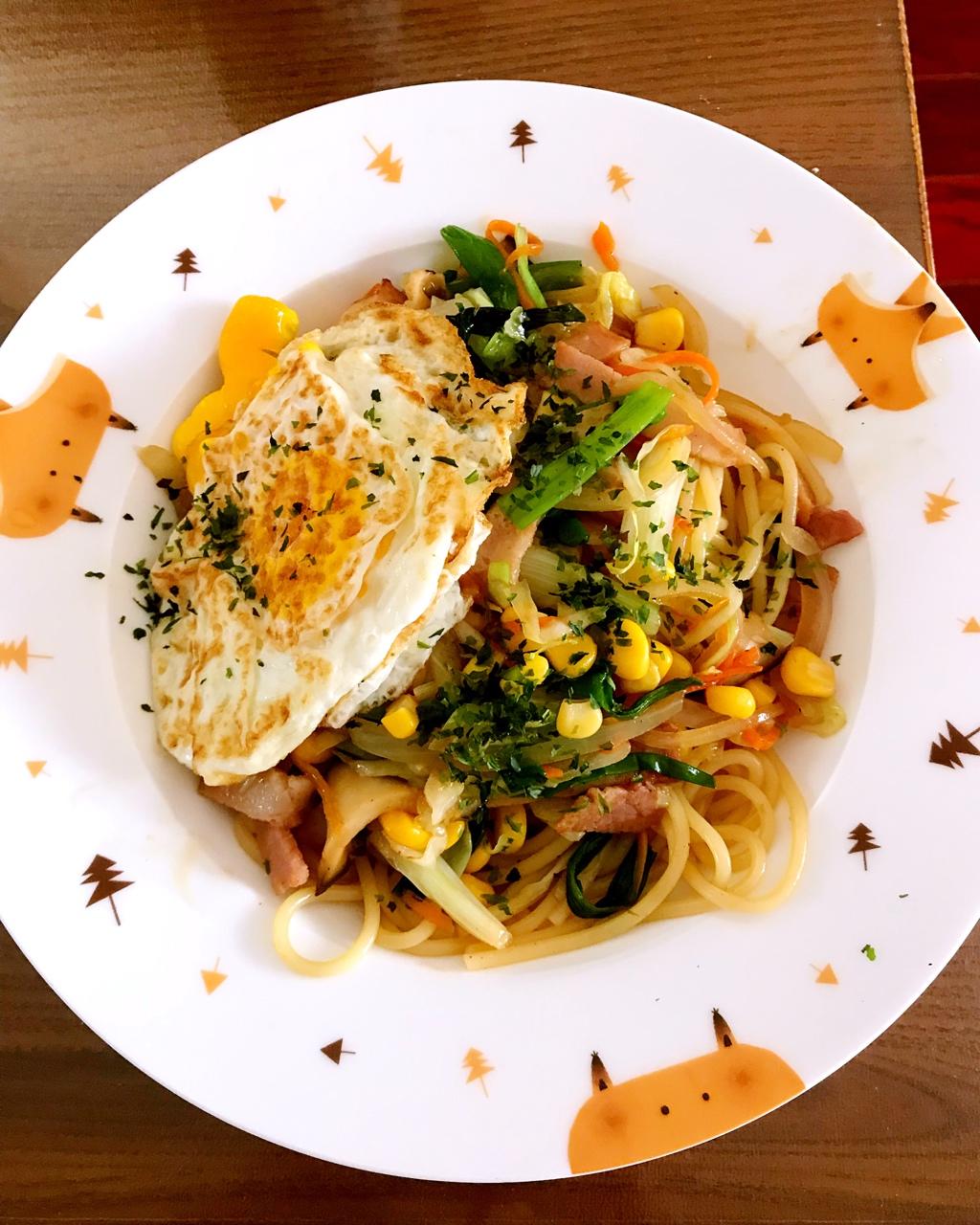 溏心蛋海苔酱油炒面【食材包操作说明】