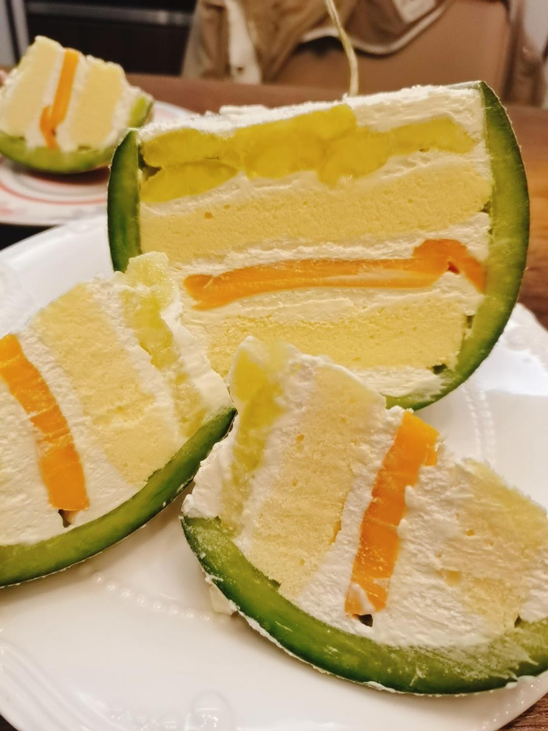 生日蛋瓜？切开直接哇塞的蛋糕