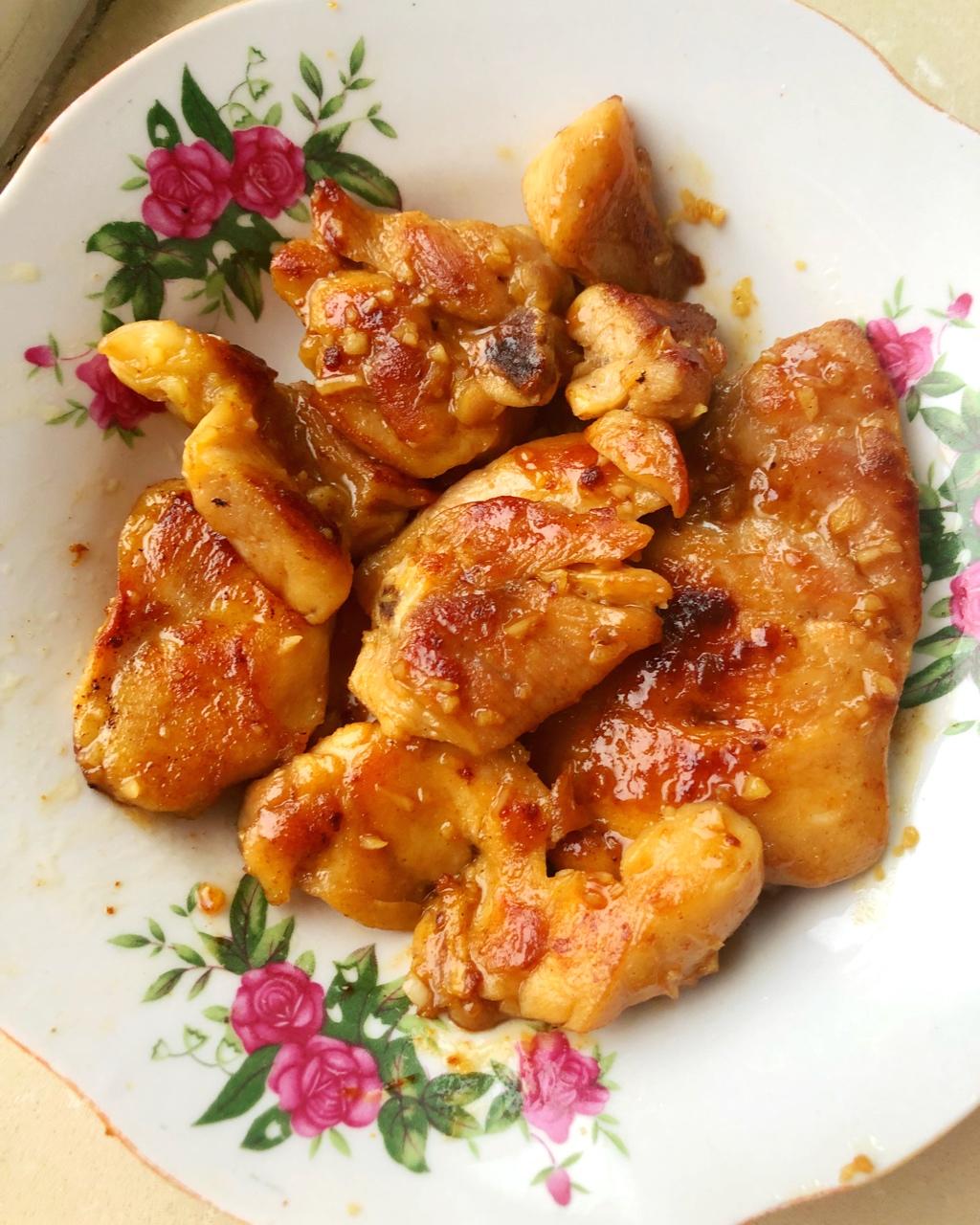淡定的油菜做的蜜汁蒜香鸡