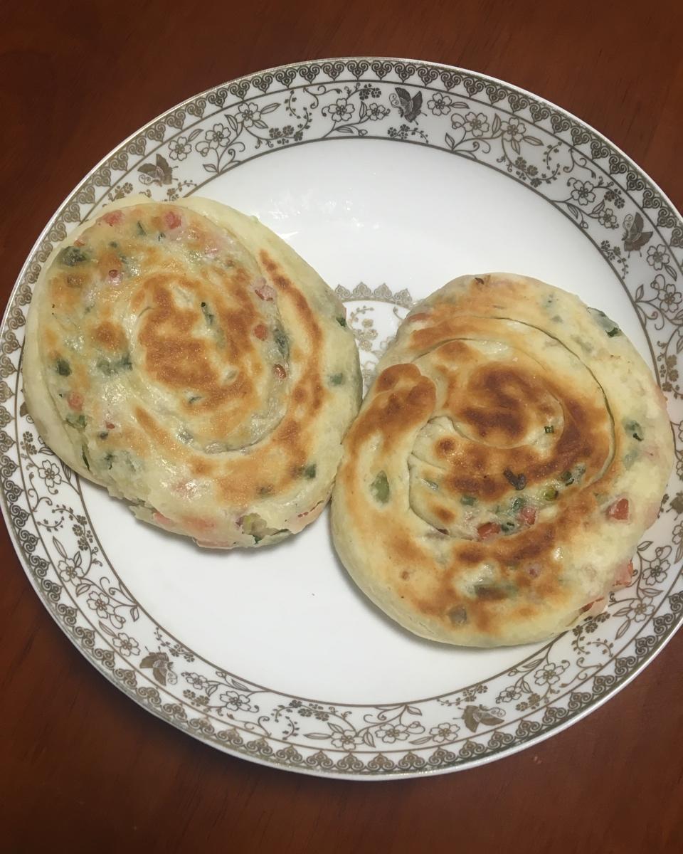 发面葱油饼
