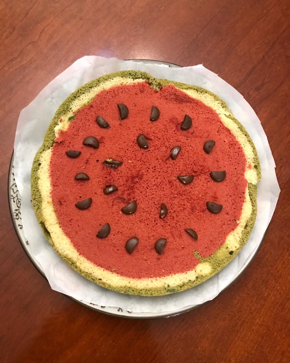 好看的西瓜🍉雪纺蛋糕