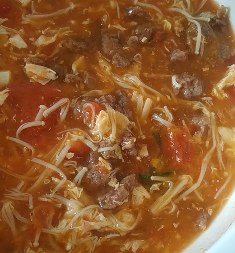 西红柿滑肉汤