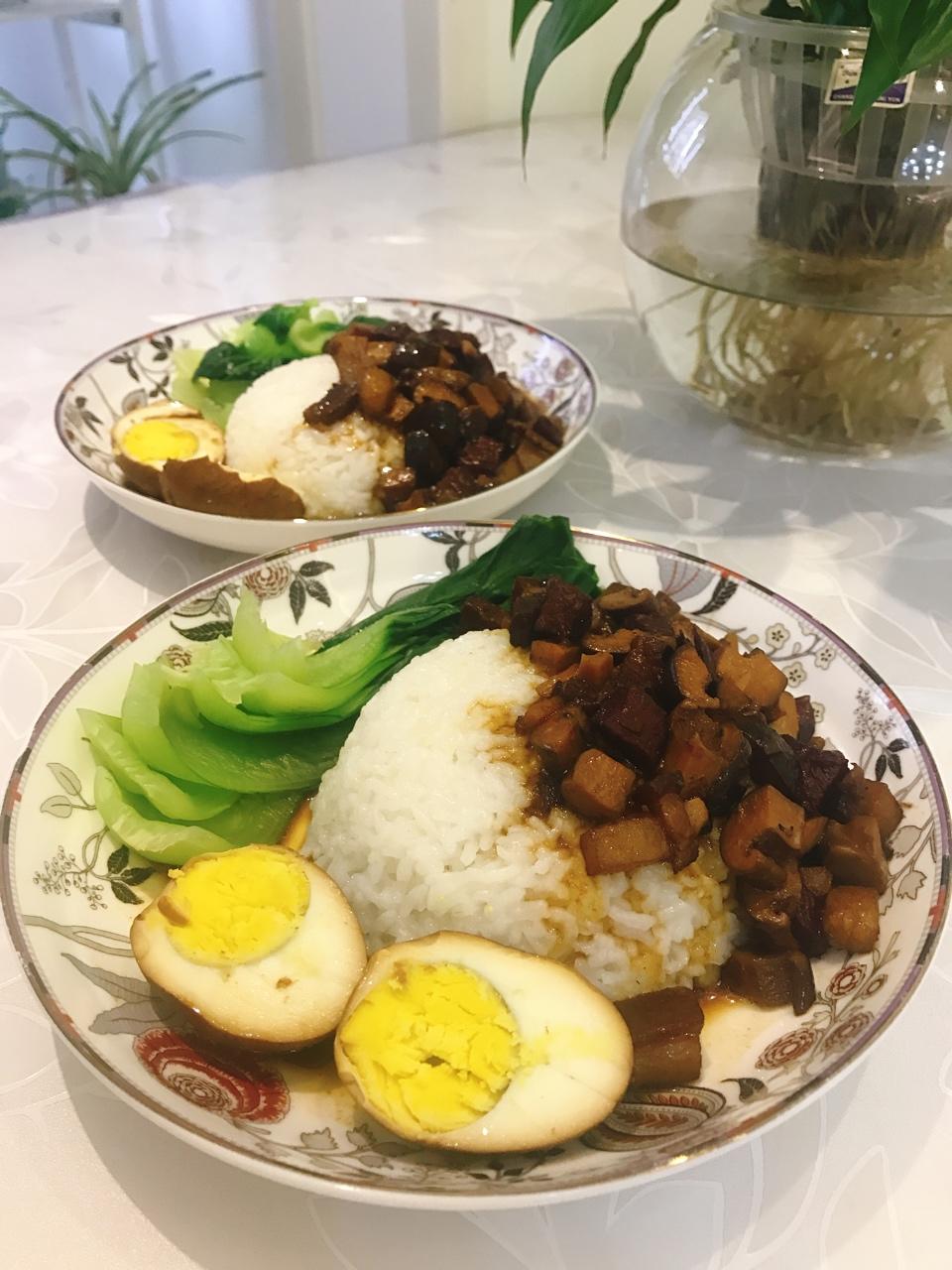 洋葱酥卤肉饭