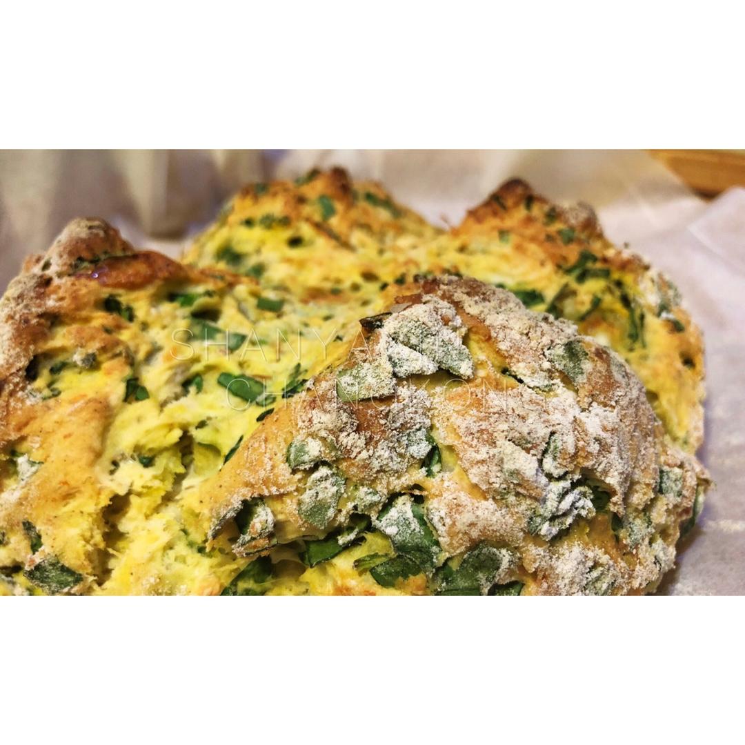 菠菜南瓜奶酪丹波面包丨健康·烘焙