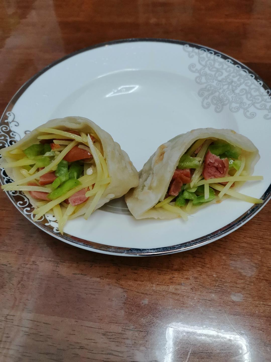 半烫面的口袋饼｜装啥都好吃