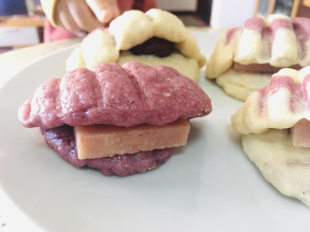 紫薯贝壳馒头