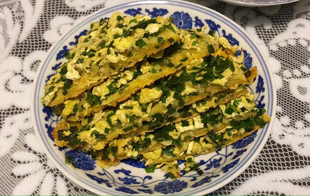 鸡蛋韭菜烀饼（脆底）