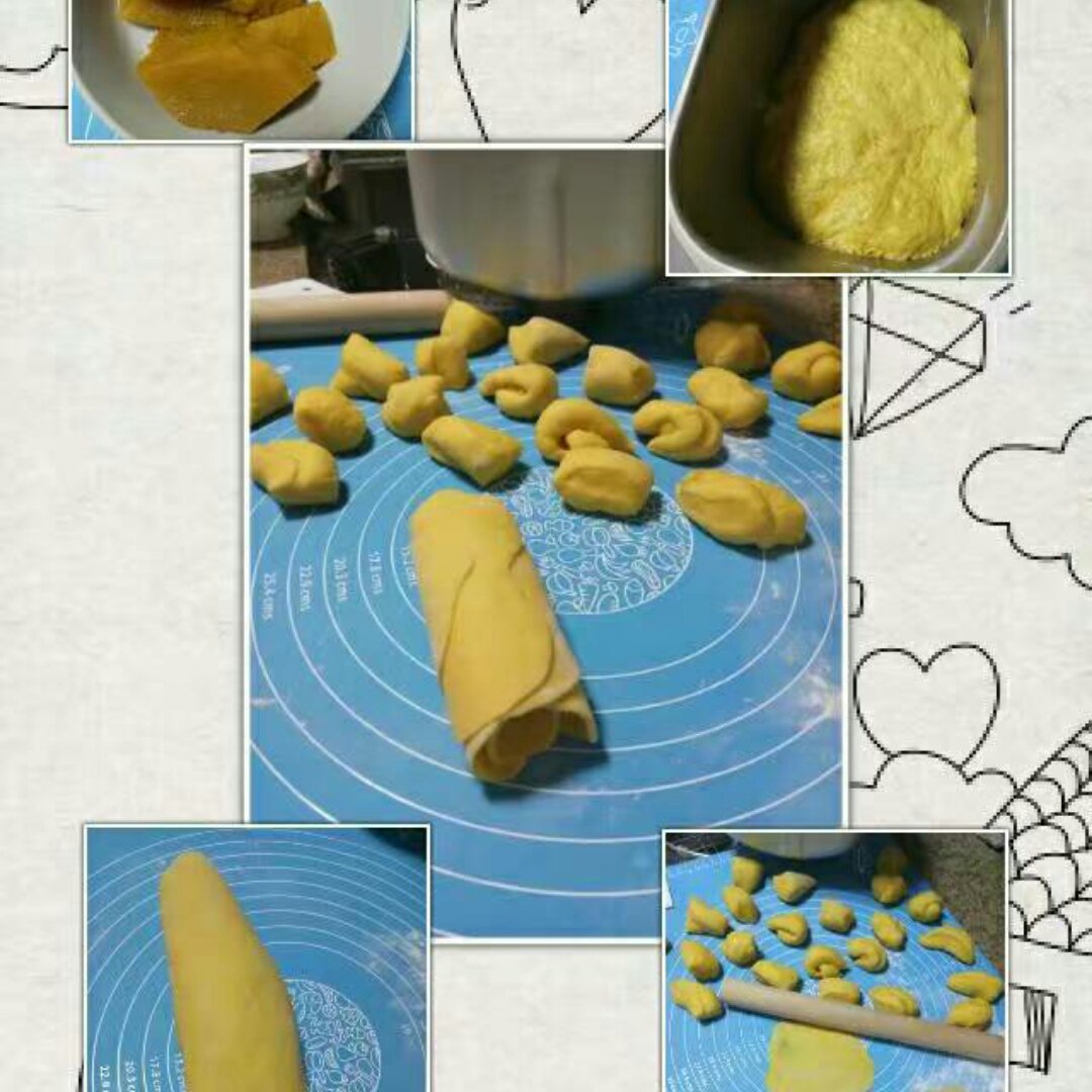 南瓜玫瑰花馒头