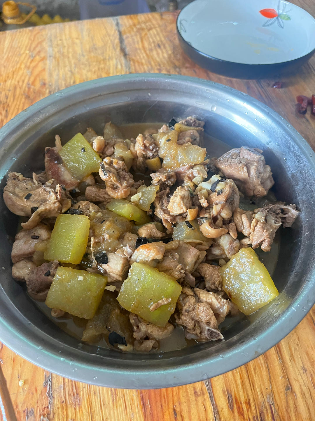 冬瓜炒鸡肉丸