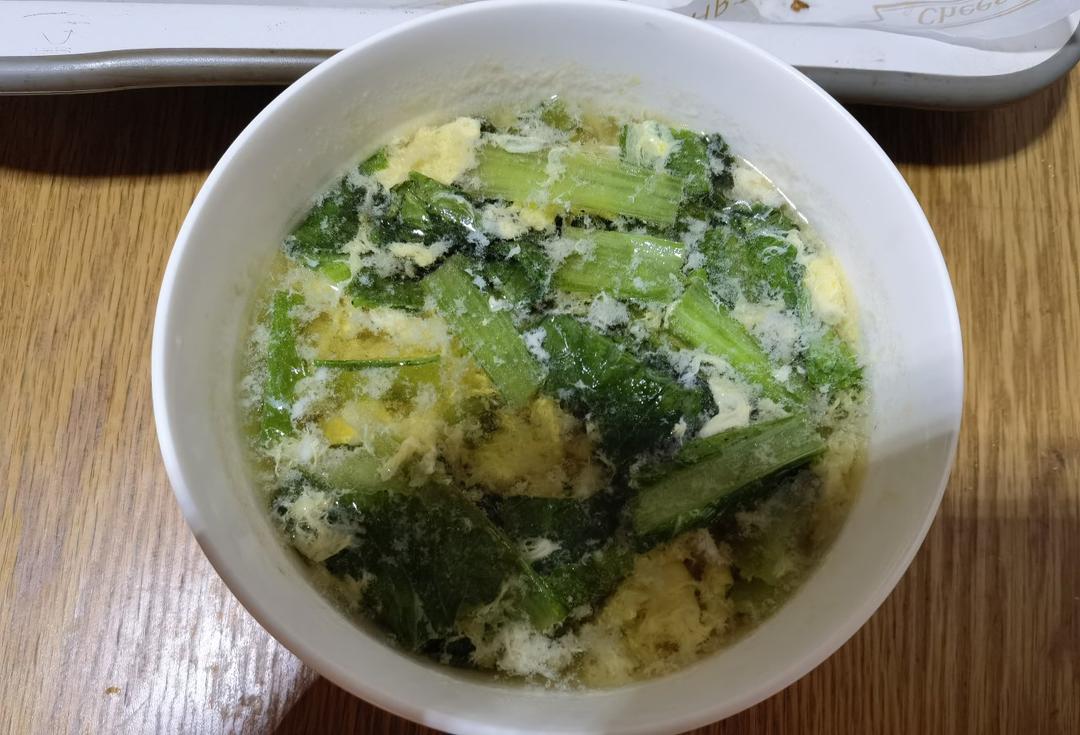 清爽小白菜鸡蛋汤