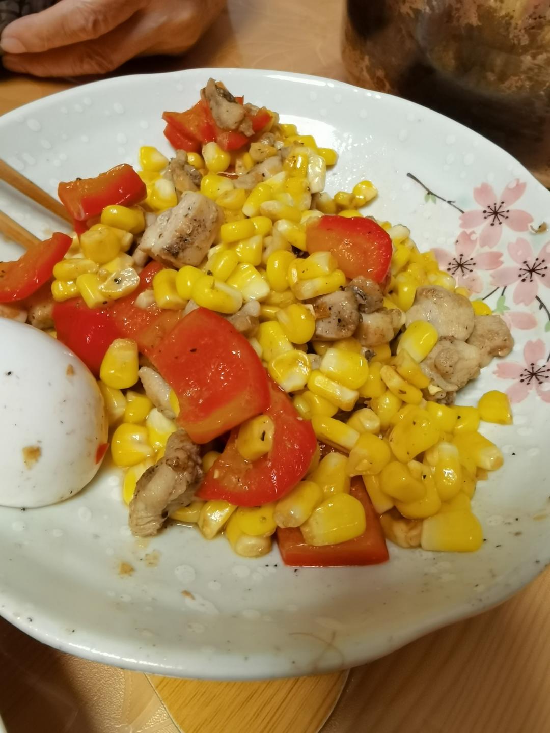 【快手减脂餐】玉米青豆炒鸡胸肉｜健康•减脂