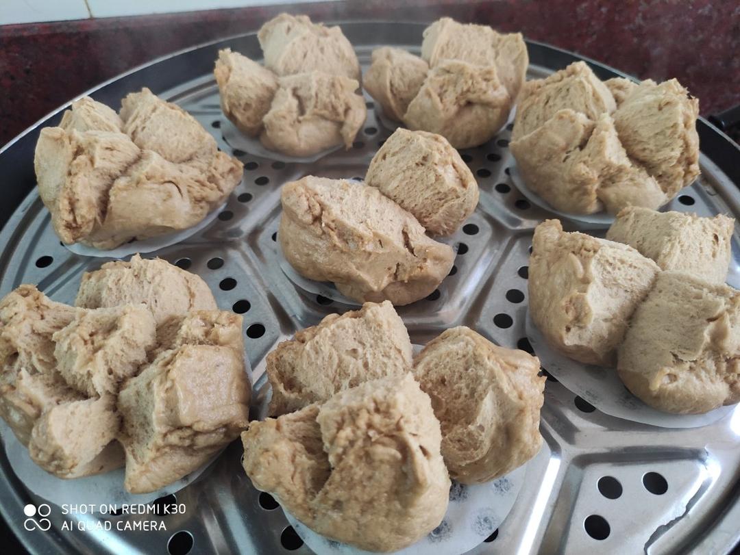 红糖燕麦开花馒头