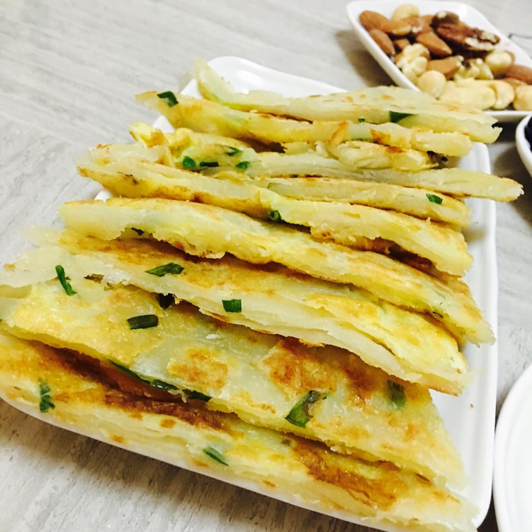 鸡蛋葱油饼                  （更新饼坯保存方法）
