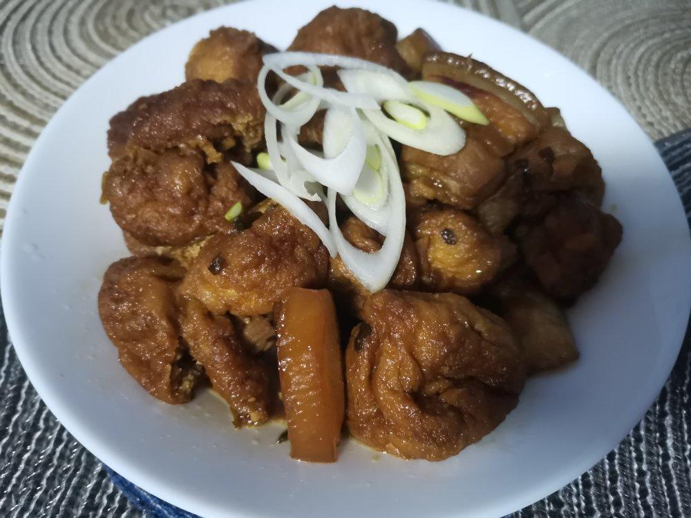 红烧肉烧油豆腐