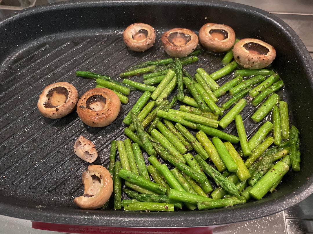 香煎芦笋口菇