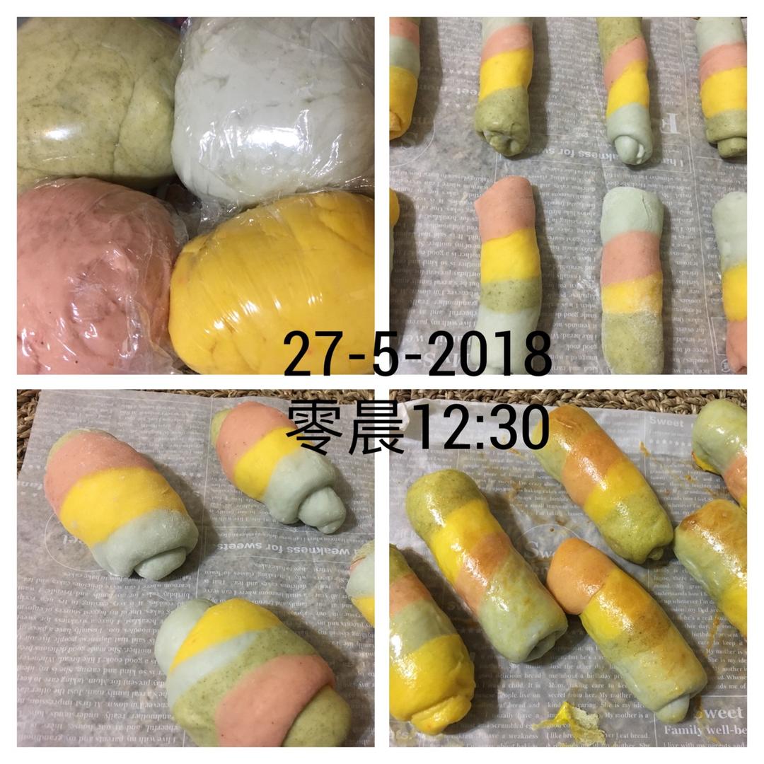 🌈彩虹黄油面包卷