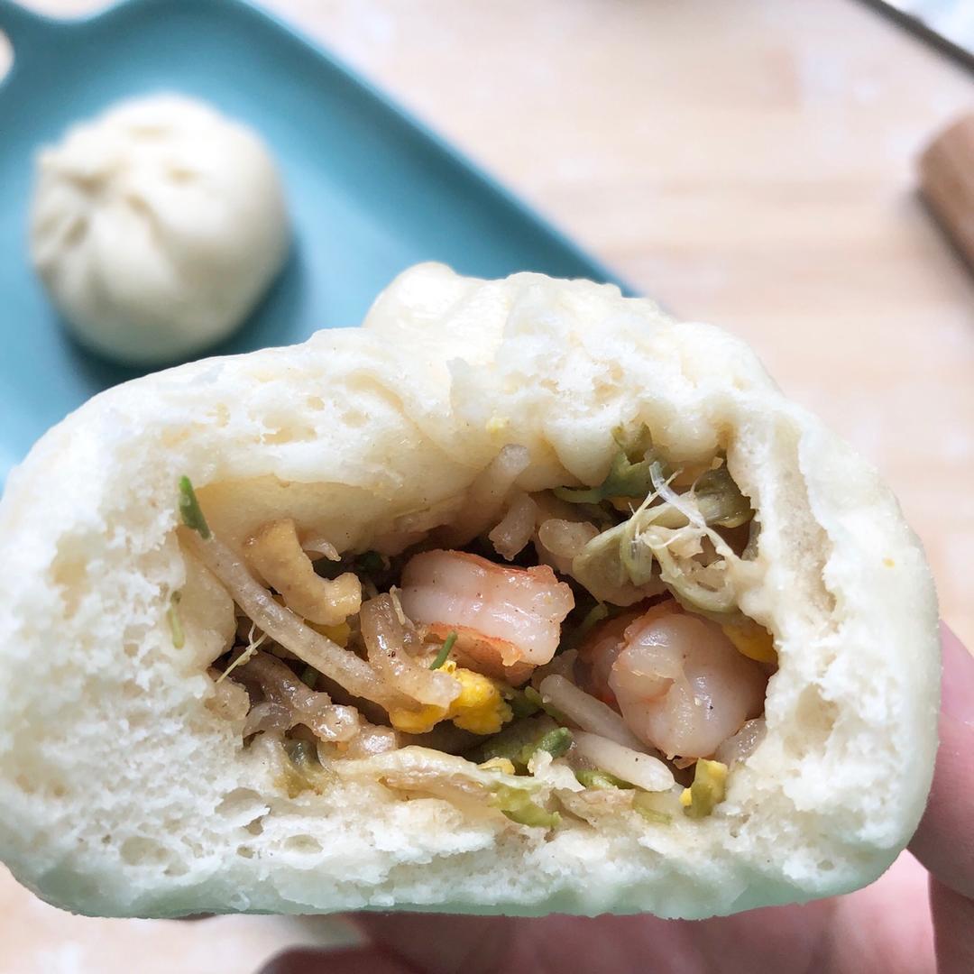 洋槐花富翁—槐花虾仁包子