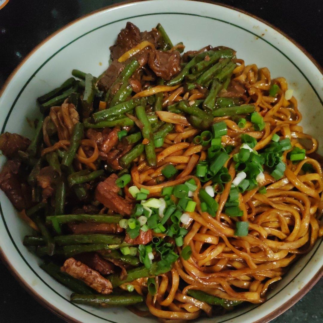 地道老北京扁豆焖面 豆角焖面 太好吃小心吃撑哦