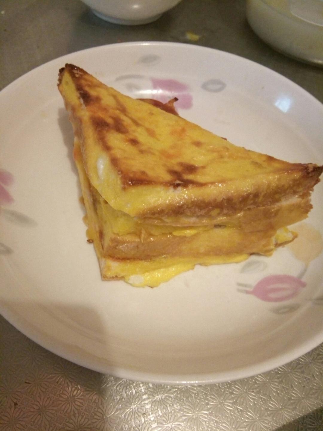 烤箱版金黄三明治