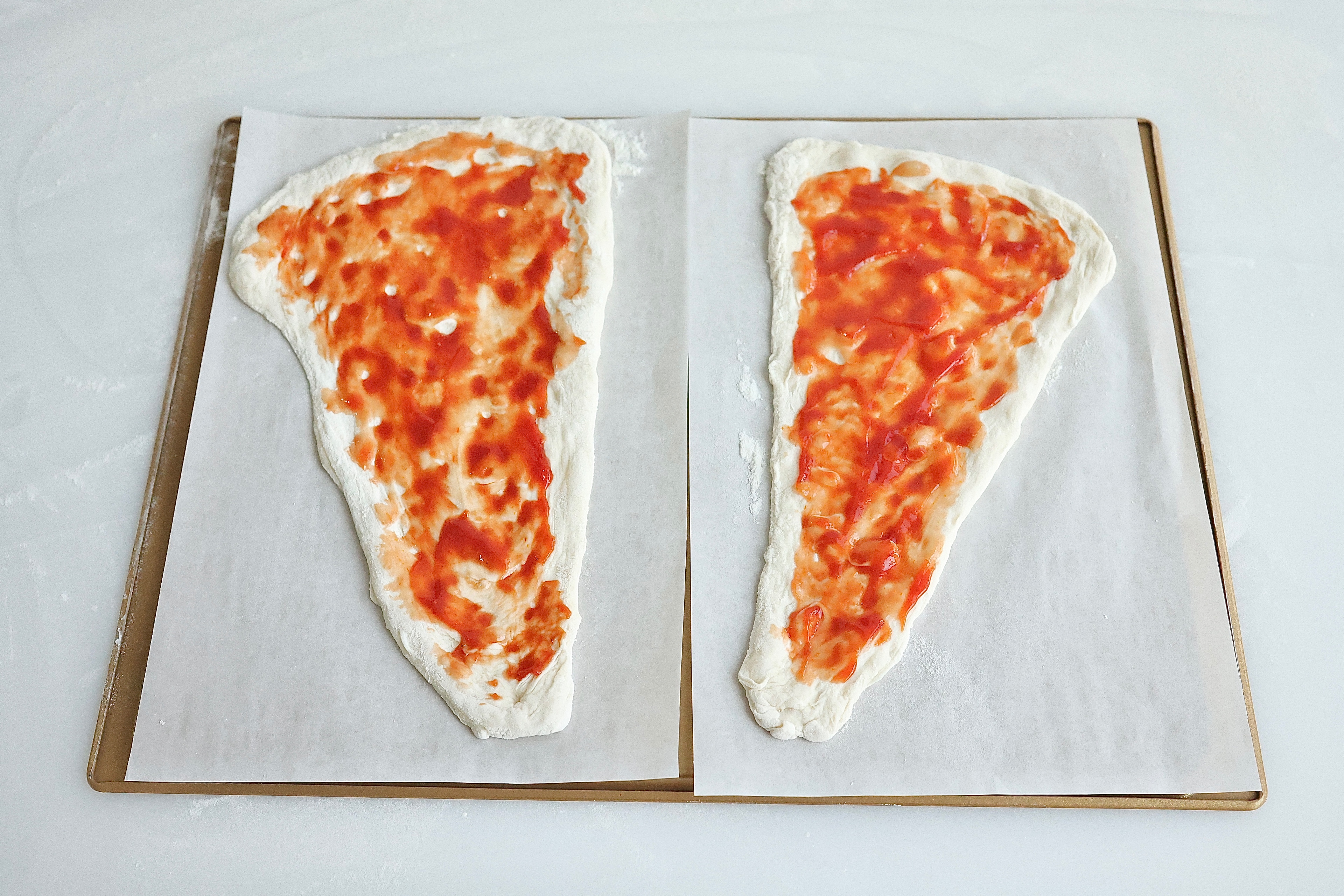 免揉/意大利🇮🇹帕尔马火腿披萨🍕的做法 步骤27