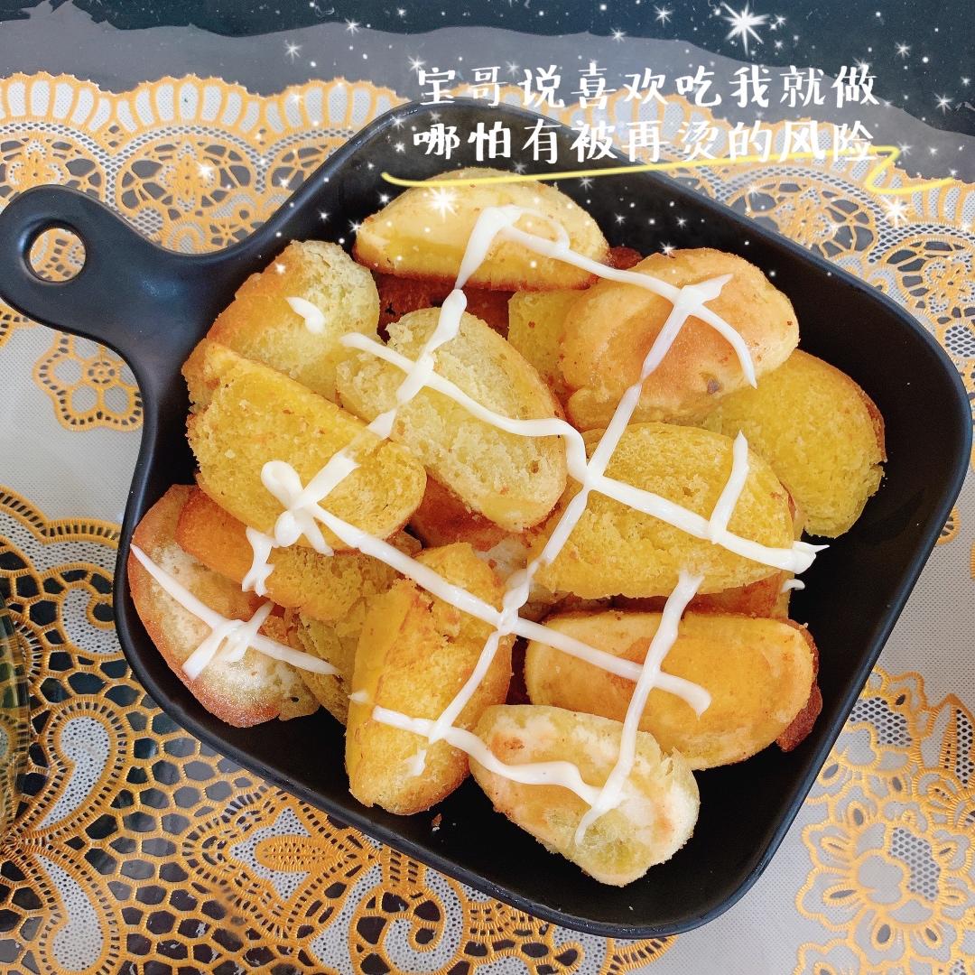 不吸油的蛋煎馒头片