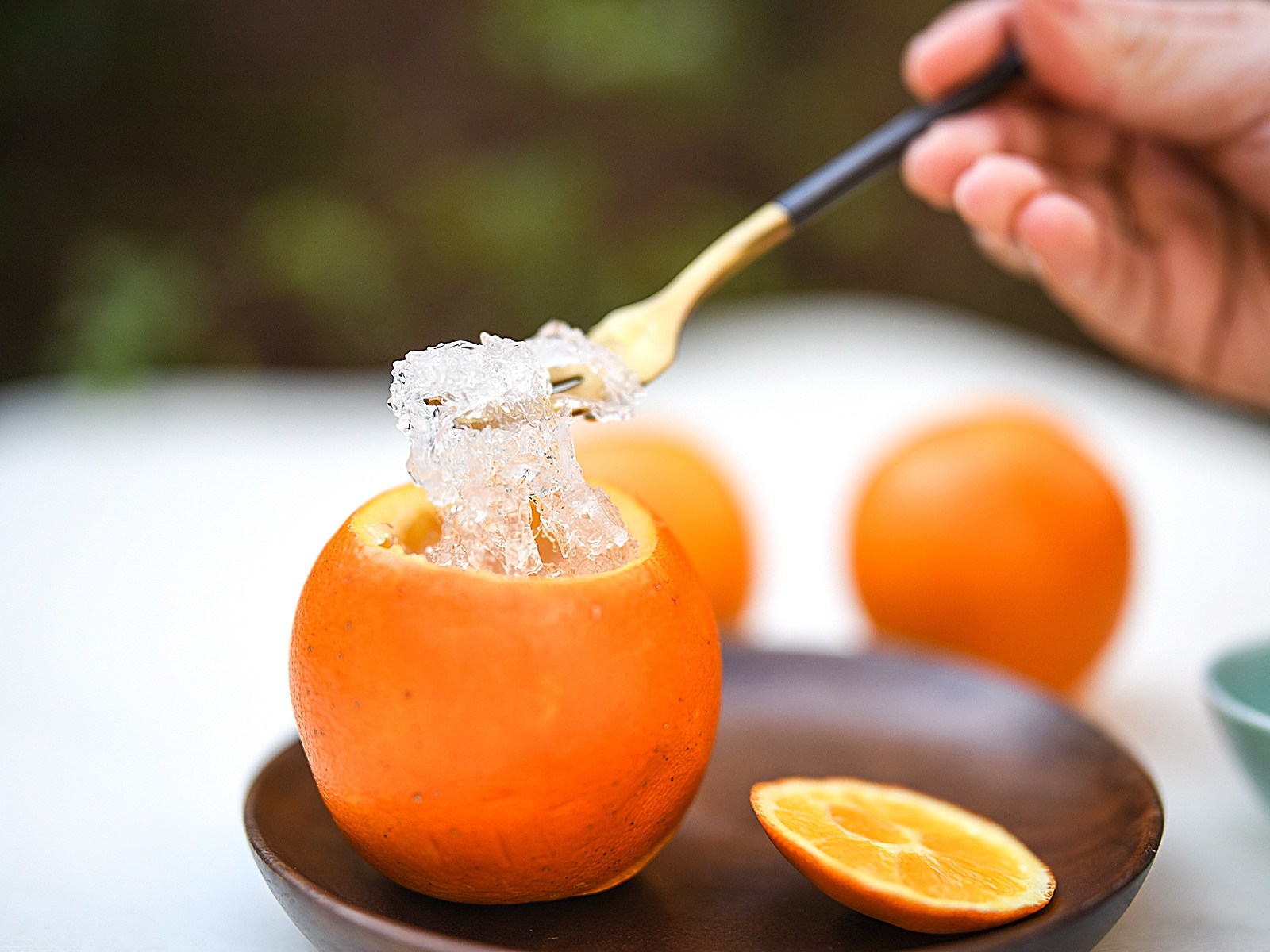 橙子盐蒸燕窝的做法