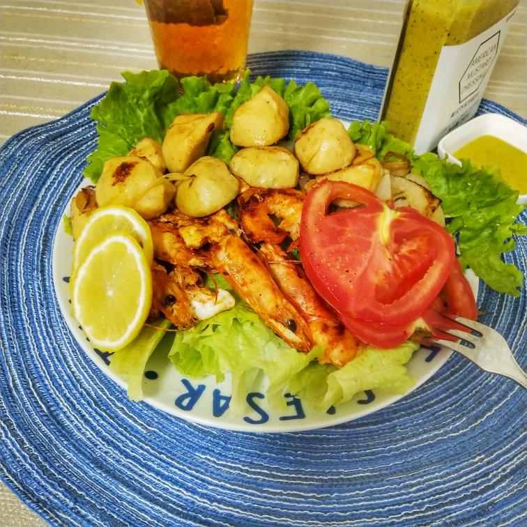 黄油大虾沙拉的做法